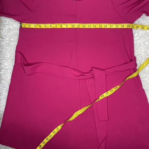 Zara Fuchsia Belted Mini Dress Large - Picture 6 of 7